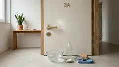 A mistura simples de água, vinagre e sal que muda a porta de entrada — e o ambiente